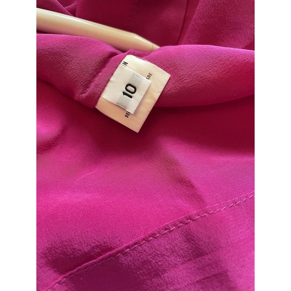 THAKOON SILK SLEEVELESS DRESS SIZE 10 Pink Loose Twirl Sun Summer - Picture 7 of 14